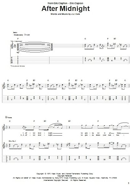 After Midnight - Guitar TAB, New, Main