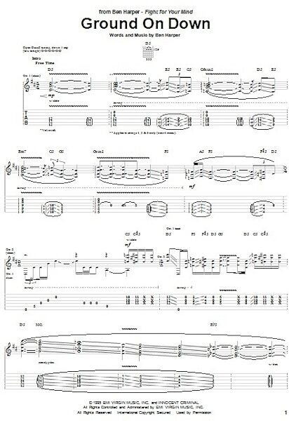 Ground On Down - Guitar TAB, New, Main