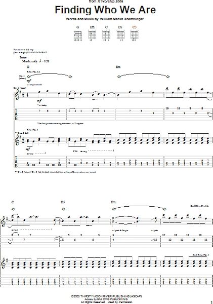 Finding Who We Are - Guitar TAB, New, Main