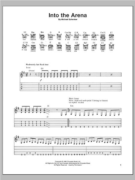 Into The Arena - Guitar TAB, New, Main
