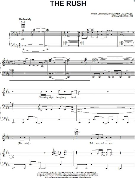 The Rush - Piano/Vocal/Guitar, New, Main