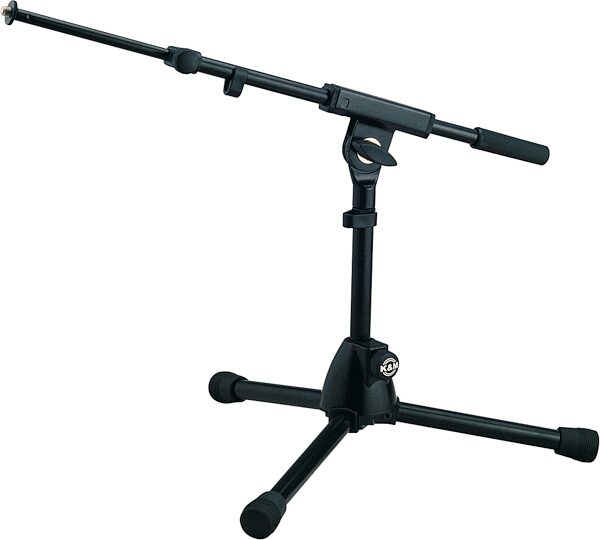 K&M 259/5B Extra Low Profile Tripod Microphone Boom Stand, Black, Main
