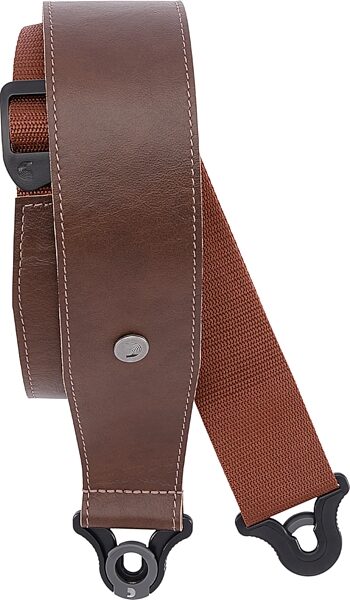 D'Addario Comfort Leather Auto Lock Guitar Strap, 25BAL02, Action Position Back