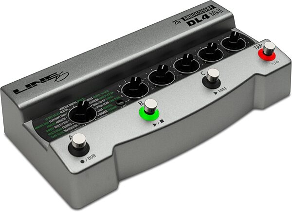 Line 6 DL4 MKII 25th Anniversary Limited Edition Delay Pedal, Silver, Action Position Back