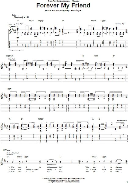 Forever My Friend - Guitar TAB, New, Main