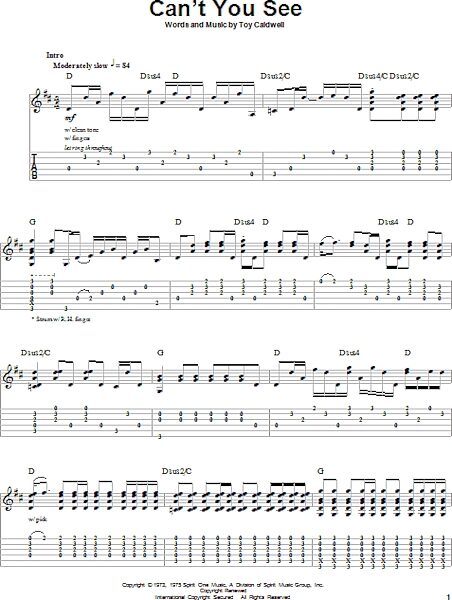 Can't You See - Guitar Tab Play-Along, New, Main