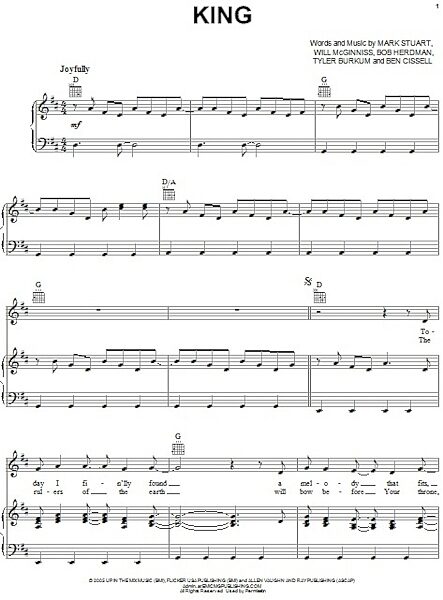 King - Piano/Vocal/Guitar, New, Main