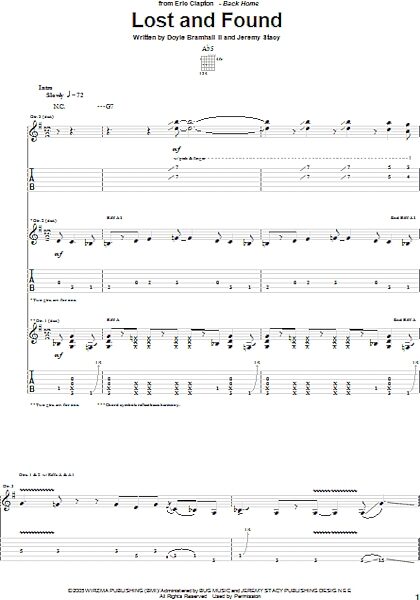 Lost And Found - Guitar TAB, New, Main