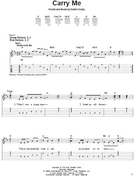Carry Me - Easy Guitar with TAB, New, Main