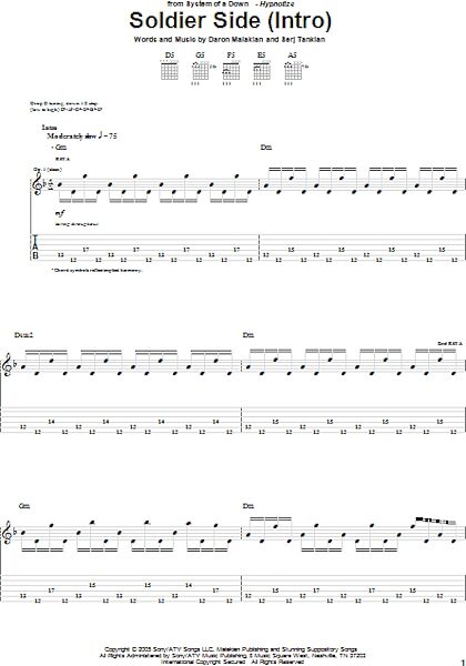 Soldier Side - Guitar TAB, New, Main