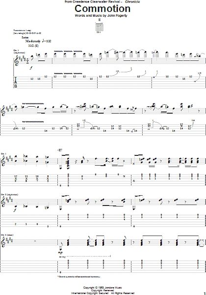 Commotion - Guitar TAB, New, Main