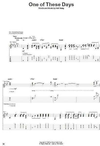 One Of These Days - Guitar TAB, New, Main