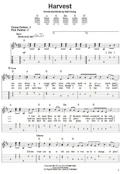 Harvest - Easy Guitar with TAB, New, Main