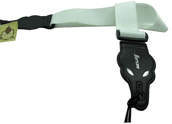Vorson Nylon Guitar Strap with Leather Ends, White