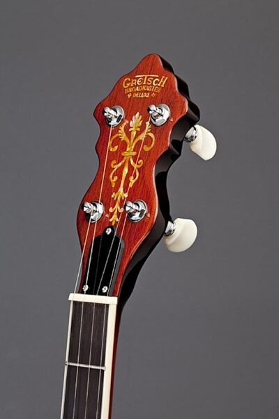 Gretsch G9400 Broadkaster Deluxe Resonator Banjo, Headstock