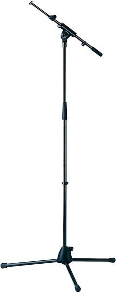 K&M 27195 Tripod Microphone Stand with Extendable Boom, Black, Main