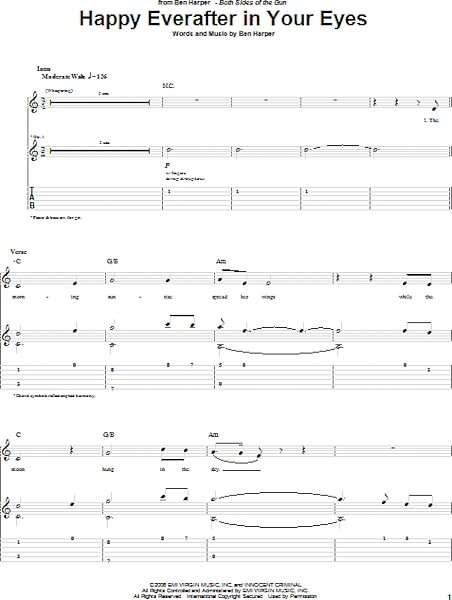 Happy Everafter In Your Eyes - Guitar TAB, New, Main