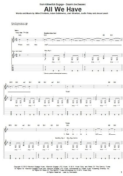 All We Have - Guitar TAB, New, Main