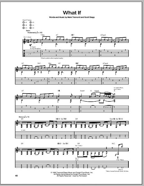 What If - Guitar TAB, New, Main
