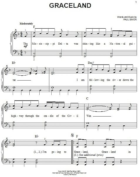 Graceland - Easy Piano, New, Main