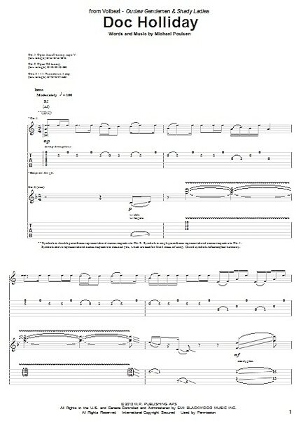 Doc Holliday - Guitar TAB, New, Main