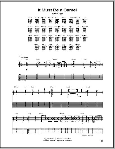 It Must Be A Camel - Guitar TAB, New, Main