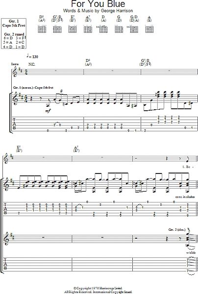 For You Blue - Guitar TAB, New, Main