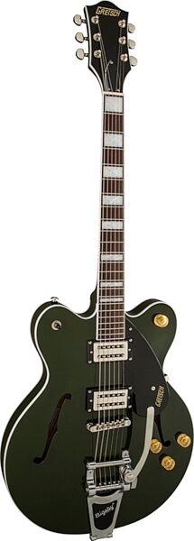 Gretsch G2622T Streamliner Center Block Double-Cut Electric Guitar with Bigsby, Torino Green Angle