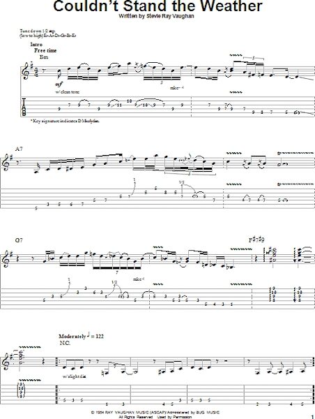 Couldn't Stand The Weather - Guitar Tab Play-Along, New, Main