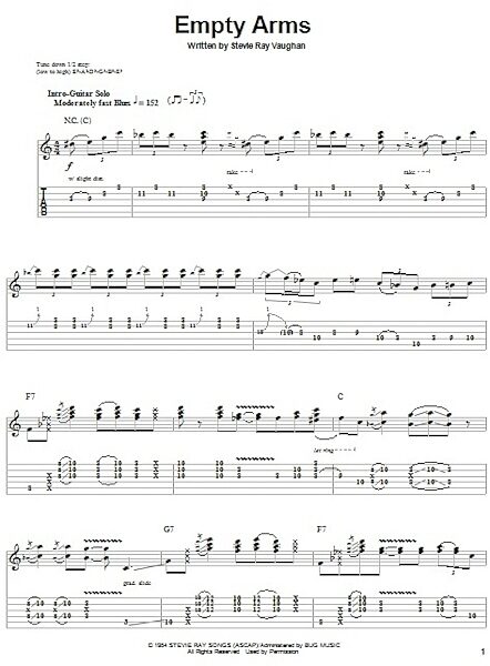 Empty Arms - Guitar Tab Play-Along, New, Main