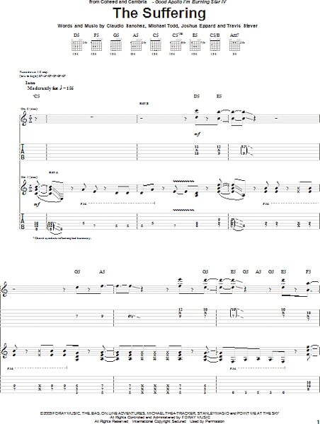 The Suffering - Guitar TAB, New, Main