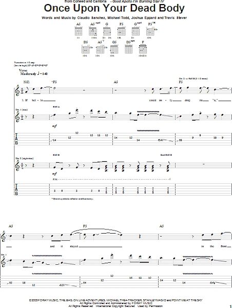Once Upon Your Dead Body - Guitar TAB, New, Main