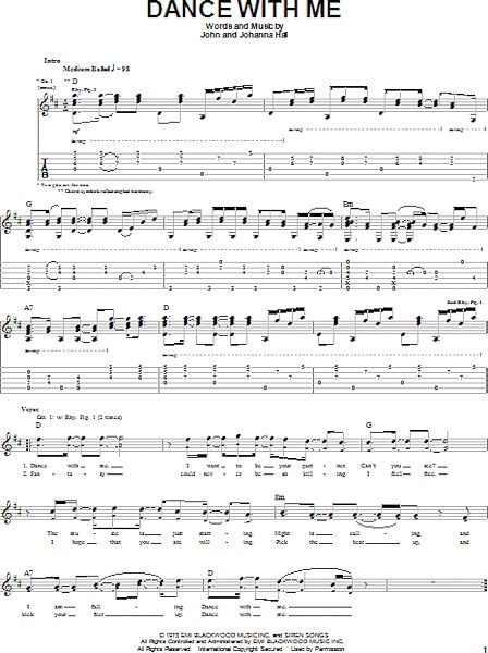 Dance With Me - Guitar TAB, New, Main