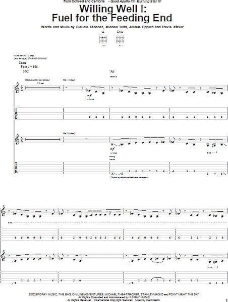 Willing Well I: Fuel For The Feeding End - Guitar TAB, New, Main
