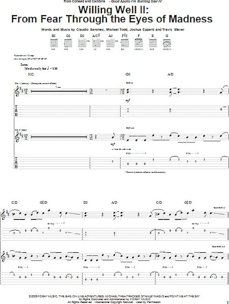 Willing Well II: From Fear Through The Eyes Of Mad - Guitar TAB, New, Main