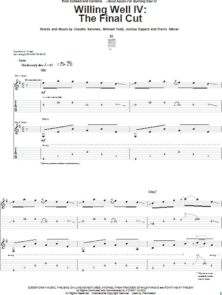 Willing Well IV: The Final Cut - Guitar TAB, New, Main