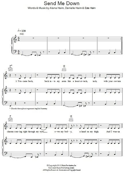 Send Me Down - Piano/Vocal/Guitar, New, Main