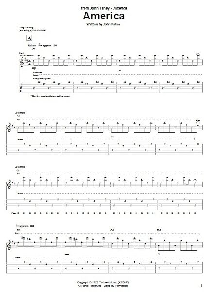 America - Guitar TAB, New, Main