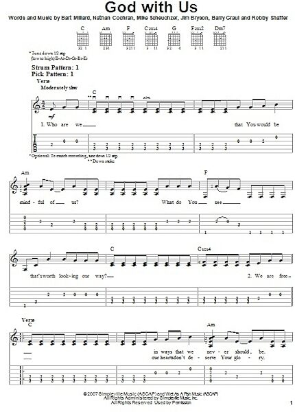 God With Us - Easy Guitar with TAB, New, Main