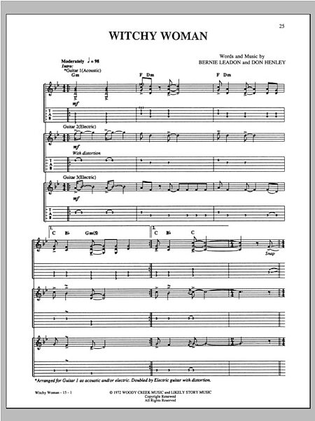 Witchy Woman - Guitar TAB, New, Main