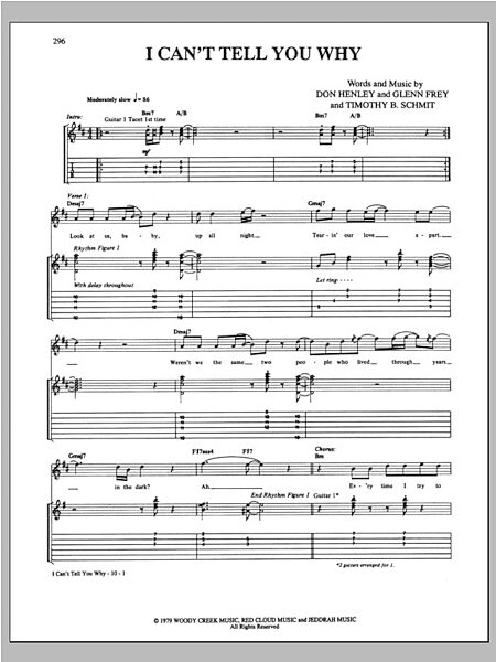 I Can't Tell You Why - Guitar TAB, New, Main
