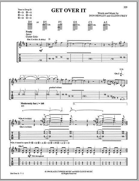 Get Over It - Guitar TAB, New, Main