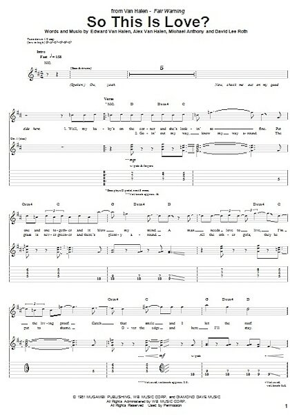 So This Is Love? - Guitar TAB, New, Main