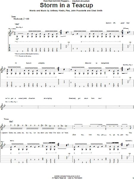Storm In A Teacup - Guitar TAB, New, Main