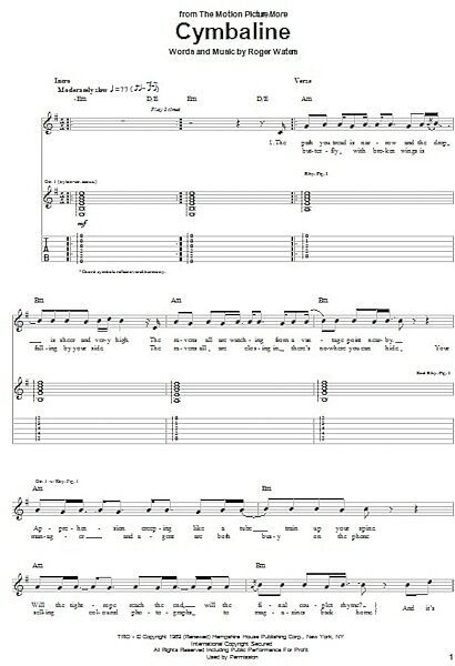 Cymbaline - Guitar TAB, New, Main