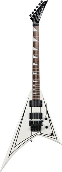 Jackson RRXMG Rhoads Electric Guitar with Floyd Rose, White with Black Pinstripes
