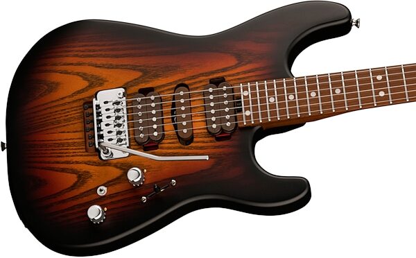 Charvel Guthrie Govan MJ San Dimas SD24 CM Electric Guitar (with Case), 3-Tone Sunburst, USED, Blemished, Action Position Back