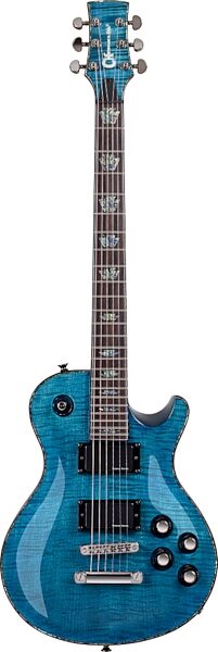 Charvel Desolation DS-1 ST Electric Guitar, Transparent Blue Smear