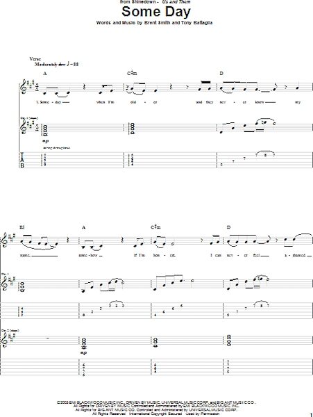Some Day - Guitar TAB, New, Main