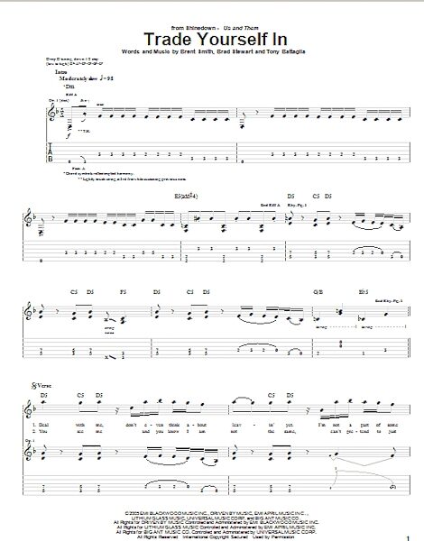 Trade Yourself In - Guitar TAB, New, Main